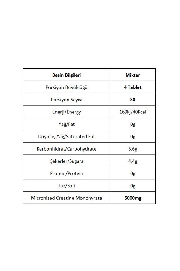Kreatin Creabig CHEW Vişne Aromalı Çiğnenebilir Tablet 120 adet 30 Servis - 4
