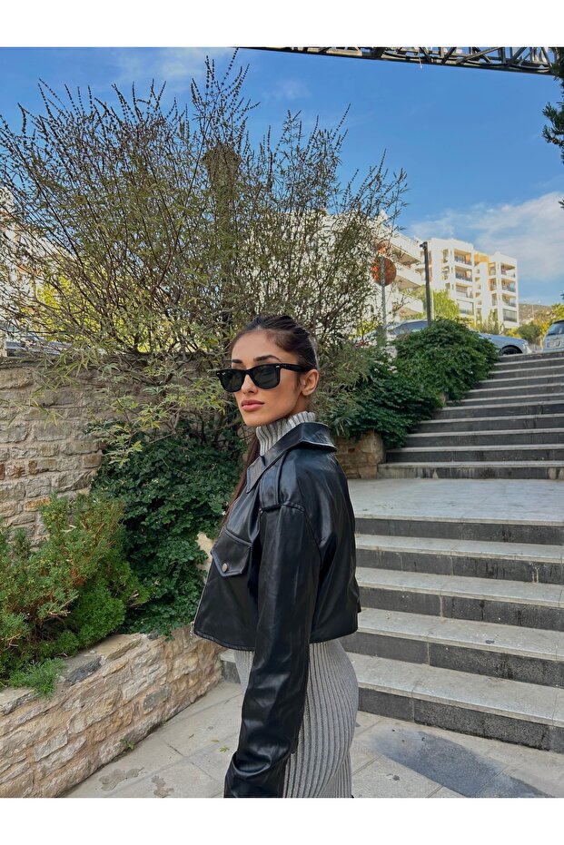 Siyah Deri Ceket - 2