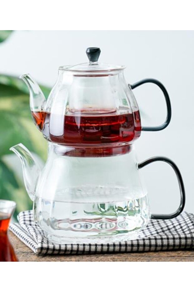 Cam Çaydanlık 1000 Ml/600 ml - 1