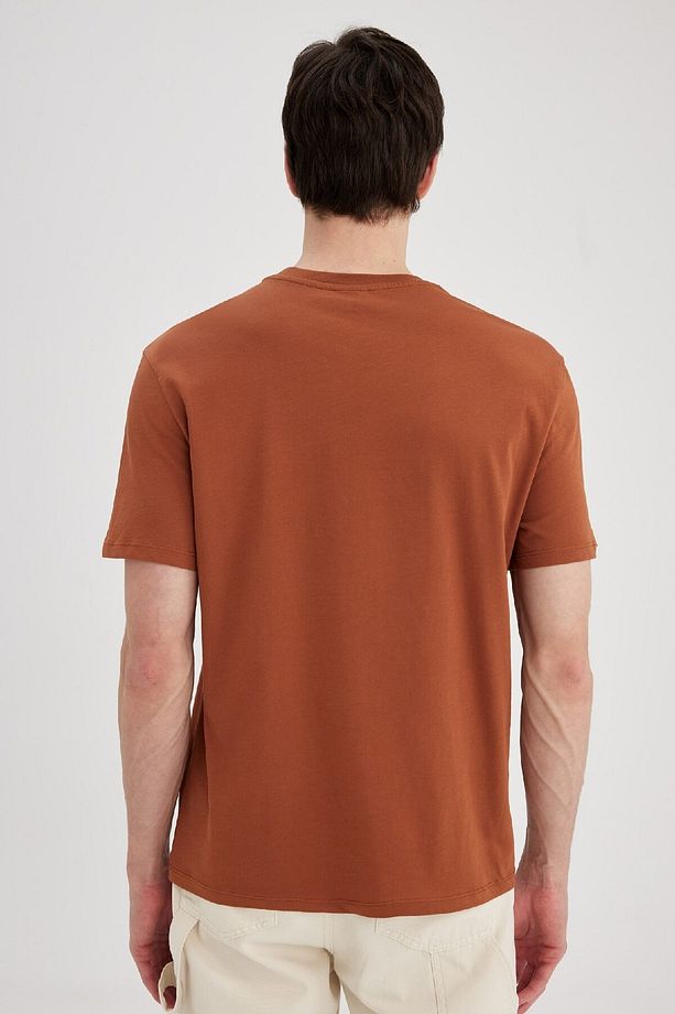 %100 Pamuk New Regular Fit Bisiklet Yaka Basic Düz Kısa Kollu Tişört V7699az24sp - 6