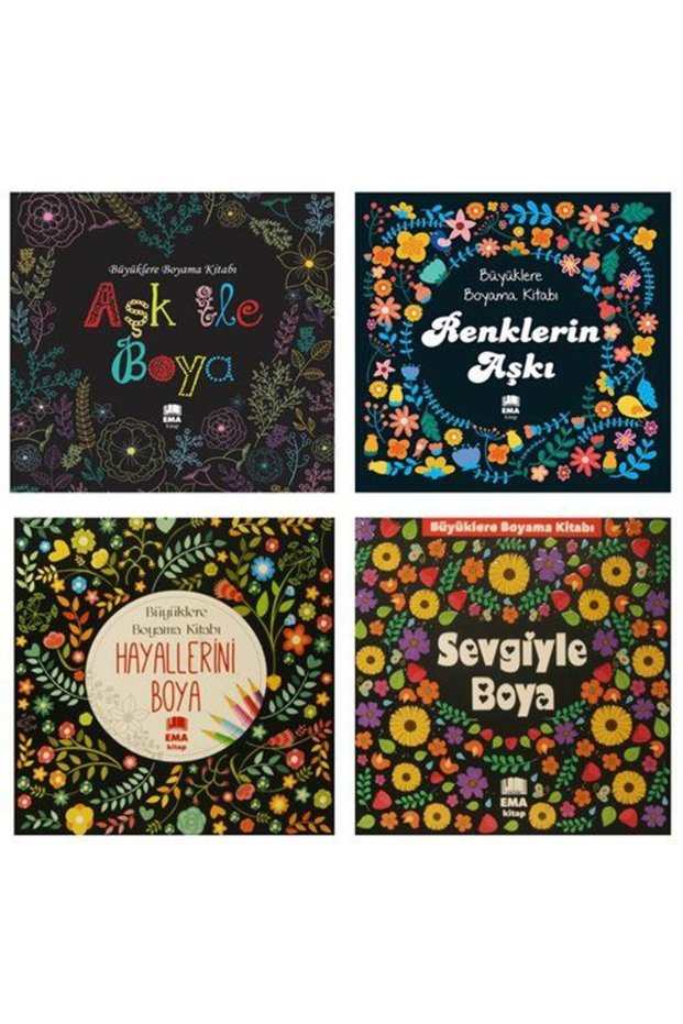 Painting Set for Elders: Colors and Love Meet in Dreams 4 Books & Stay Home Stay Healthy