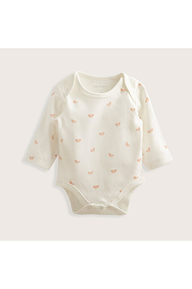 Rainbow Yenidoğan Uzun Kollu Body Ekru - 1