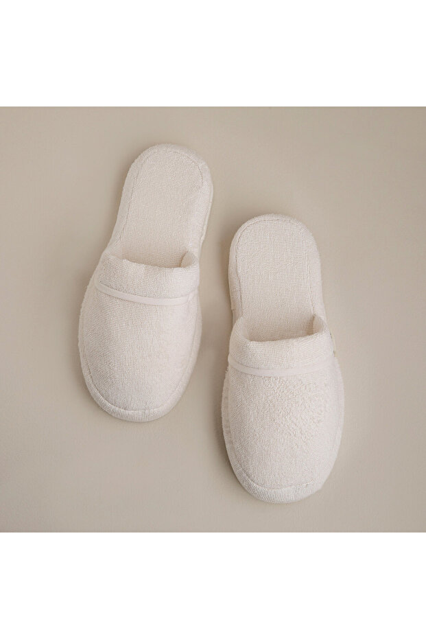 Solid Unisex Terlik Ekru - 1