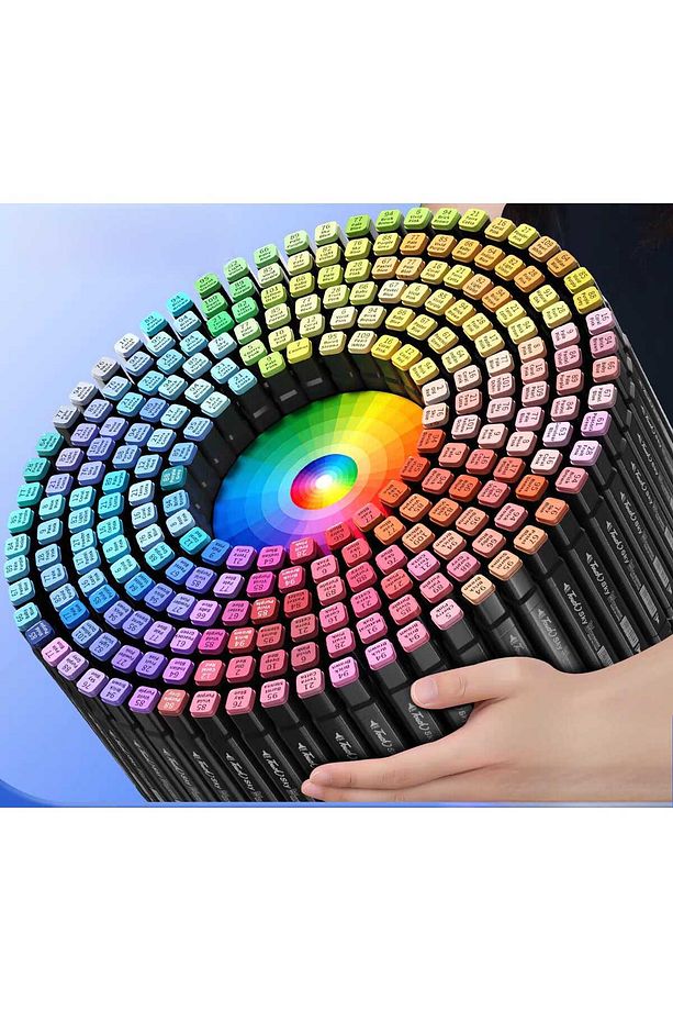 168 Adet Art Marker Çift Taraflı Marker Çantalı Ve Standlı - 3