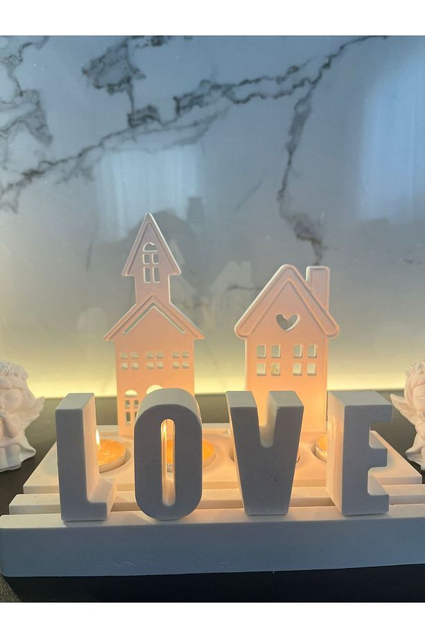Love Design Mumluk Seti Hediyelik Eşya (Mumlar ve Melekler Sete Dahildir) - 5