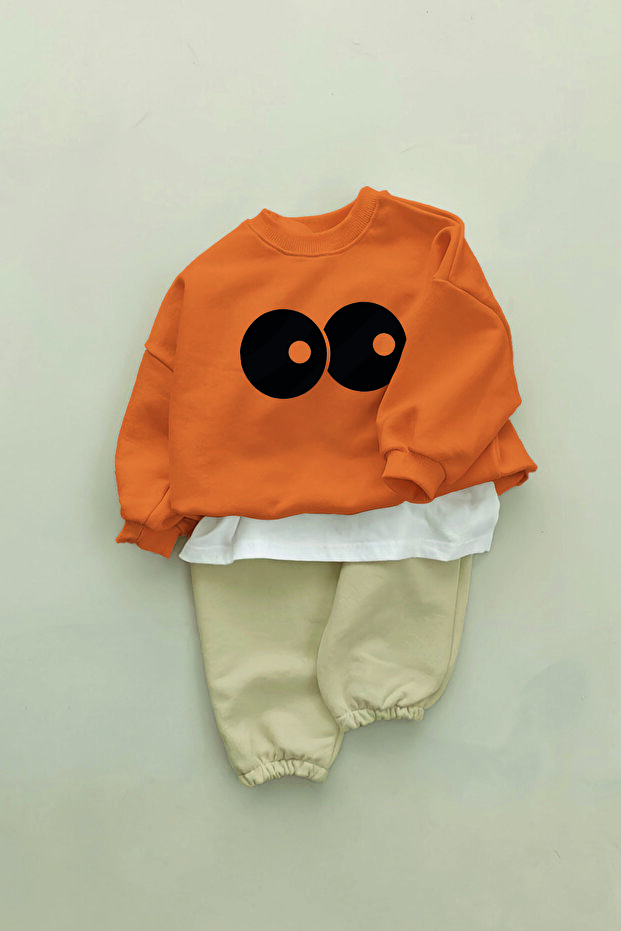 New Season Stripe Eyes Printed 2-Piece Baby Set 22561