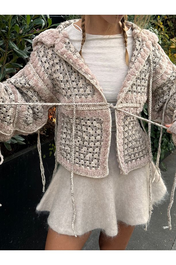 El Örgüsü Trend Ceket/ Hırka / Patchwork / Yün Hırka, Ceket - 7