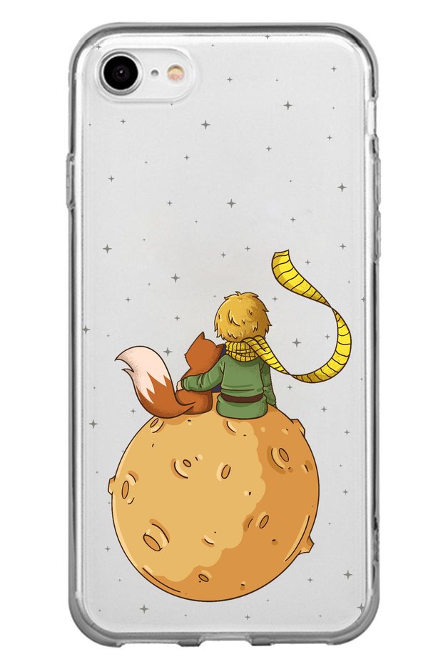 iPhone 6 - 6S Compatible Little Prince Planet Boa Design Transparent Silicone Case