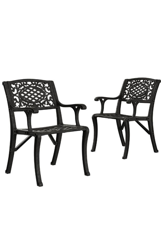 Cunda Model Ferforje Görünümlü Plastik Kare 2'li Masa ve Sandalye Takım Balkon Bahçe Takımı İç/Dış - 8