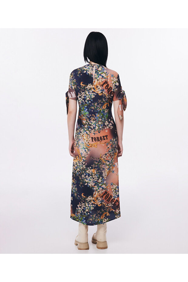 Çiçek desen elbise - 6