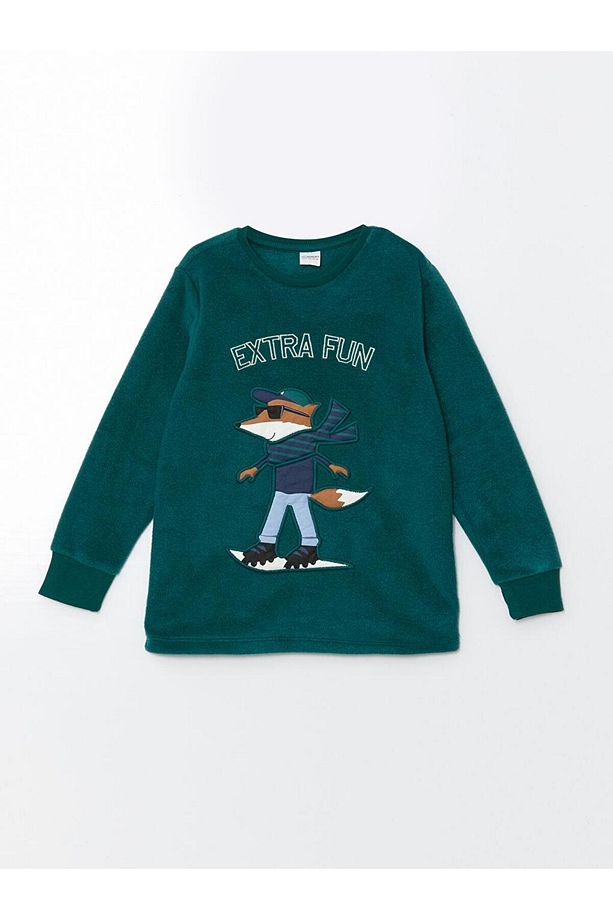 LCW Kids Bisiklet Yaka Polar Erkek Çocuk Pijama Takımı - 2