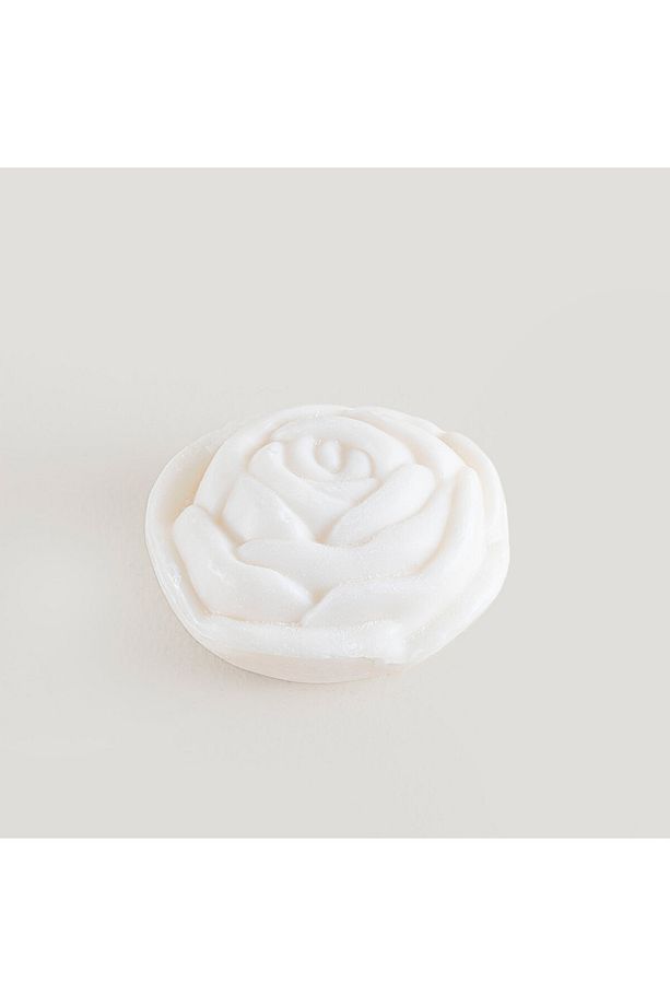 New Rose Gül Desenli Bitkisel Sabun 100 G Beyaz - 1