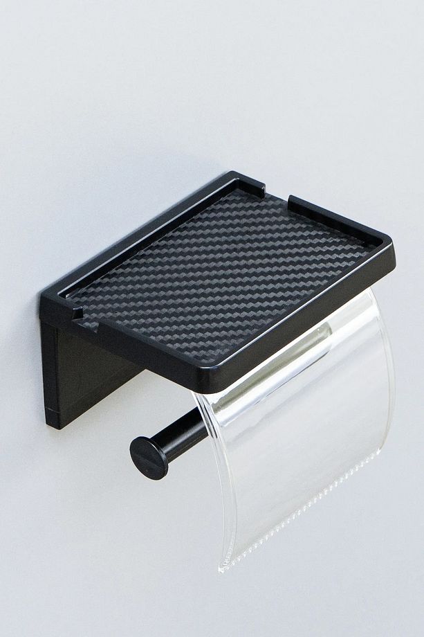 Yapışkanlı Kapaklı Tuvalet Kağıdı Askısı Banyo Tuvalet Kağıtlığı Aparatı Peçetelik Organizer Plastik - 8
