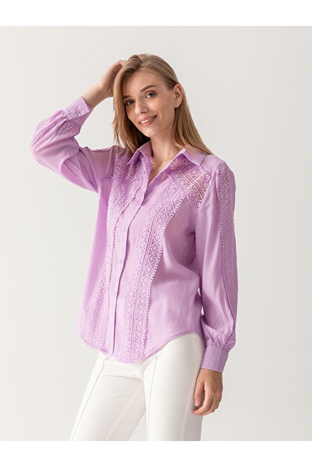 İthal Güpür Gömlek - 1