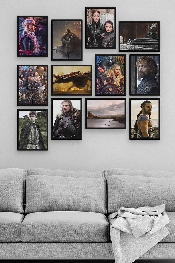Game Of Thrones 12 Parça Ahşap Mdf Tablo Zlltb221 - 1