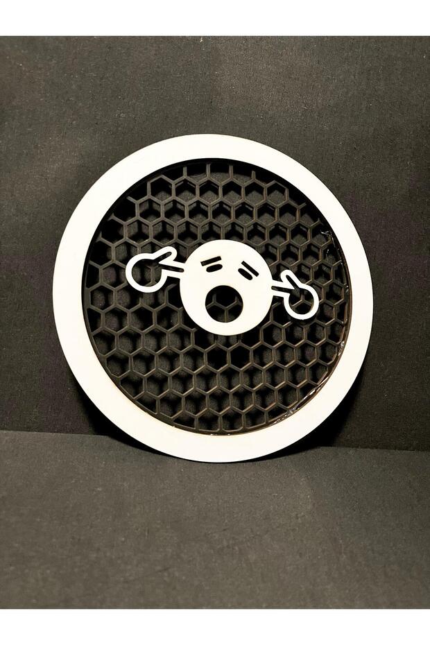 20 Cm Midrange Kapağı Kulak Tıkayan Emojili Midrange Hoparlör Koruma Kapağı 1 Takım (2 Adet) - 4