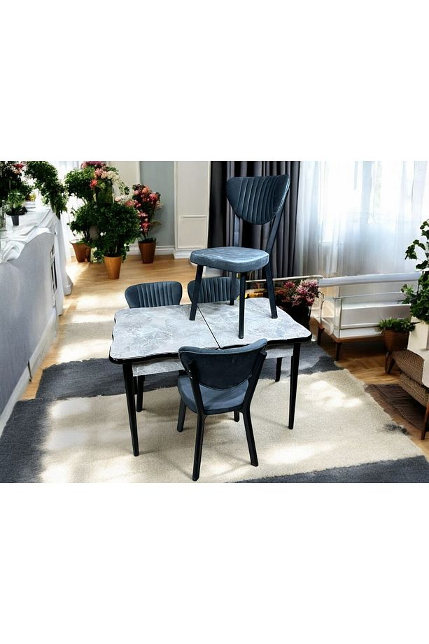 MUTFAK MASA TAKIMI 4 KİŞİLİK GLOSS MAX ( MDF ) - 4