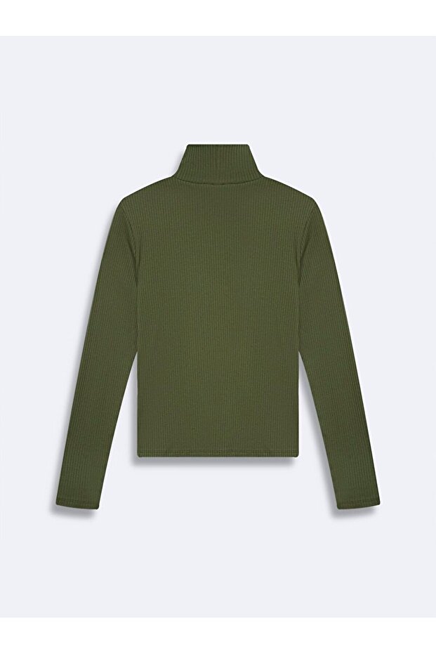 KADIN YEŞİL ÖRME TRİKO - 2