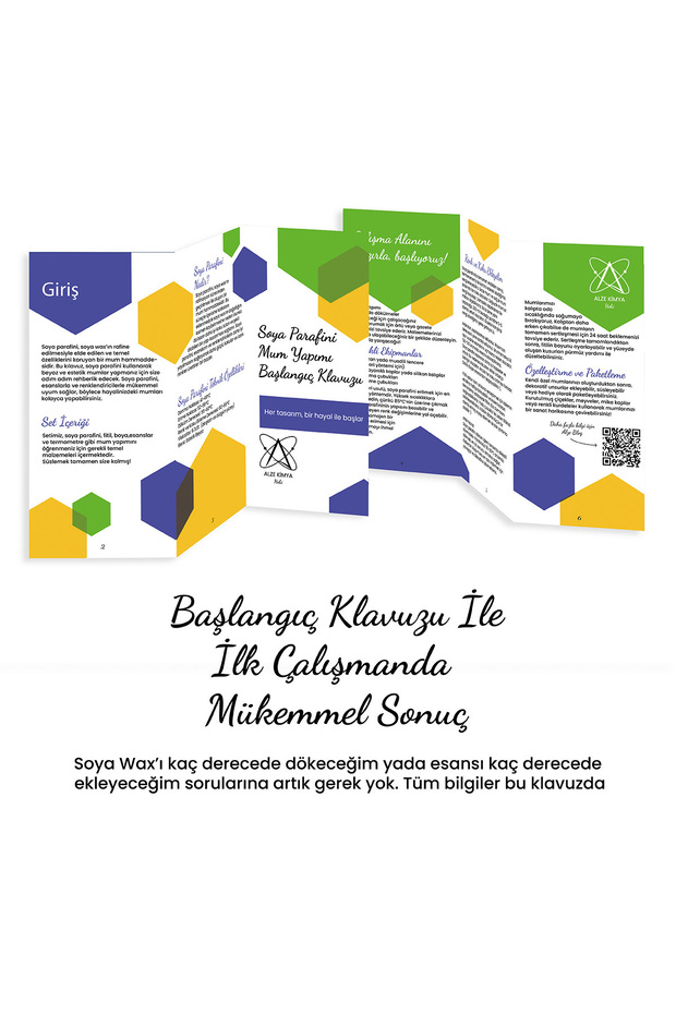 Mum Başlangıç Seti - Soya Parafini 3 Boya 3 Esans Fitil ve Termometre İle - 3