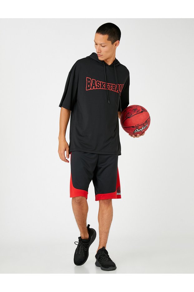 Hooded Sports T-Shirt Basketball Printed