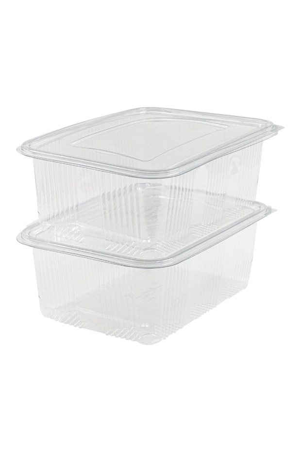 Disposable Storage Container with Plastic Lid Leak Proof Container 2000 ml 50 Pieces - 2