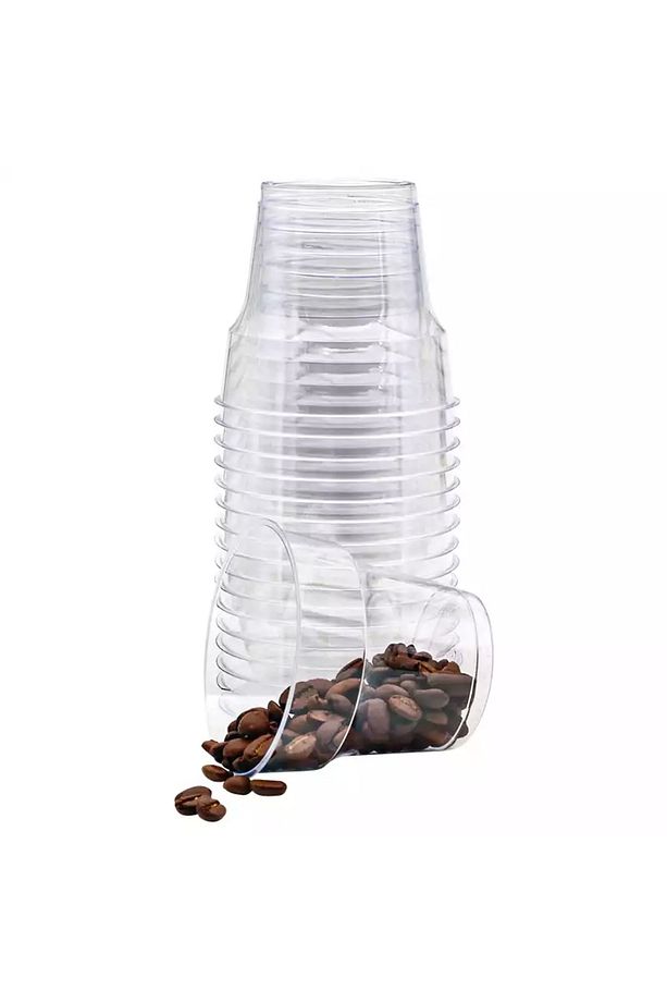 Kristal Sert Plastik Bardak 180ml - Soğuk Içecekler Için 100 Adet - 1
