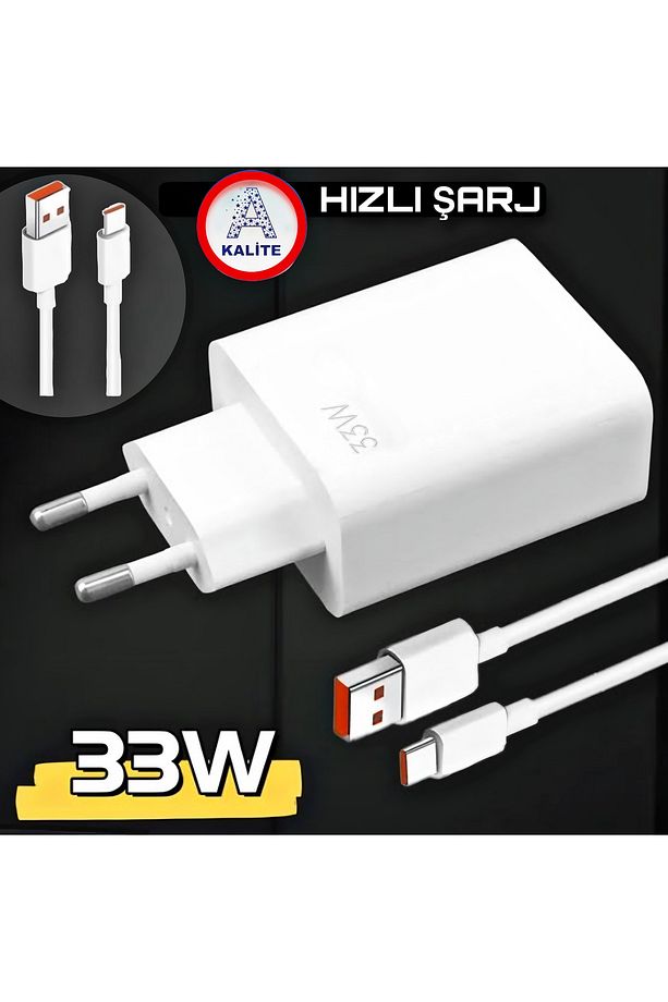 Type-c 33w (watt) Hızlı Şarj Aleti Cihazı Adaptörü Kablo (set) - 1