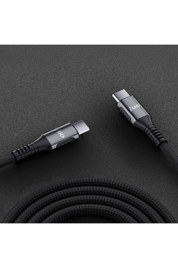 240w 5a E-mark Çipli Örgülü Usb Pd Type-c To Type-c Hızlı Şarj Ve Data Kablosu 2 Metre - 4