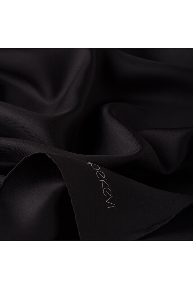 Eșarfă de mătase NEGRĂ 1116 - 2