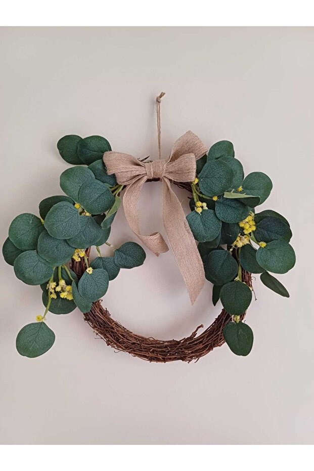 Okaliptüs çelenk kapı süsü - 1