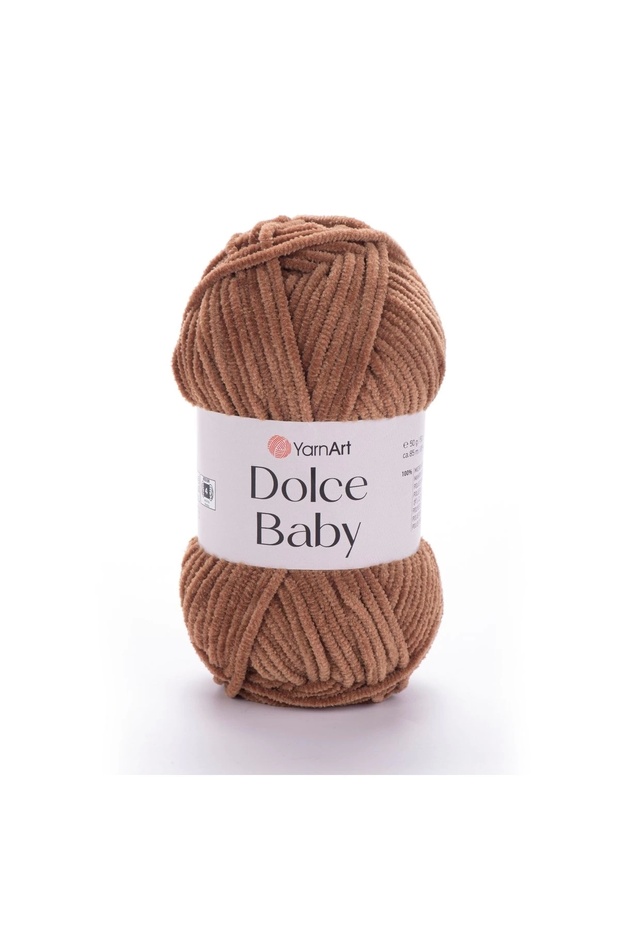 DOLCE BABY - VELVET, BABY HAND KNITTED STRING BROWN-765