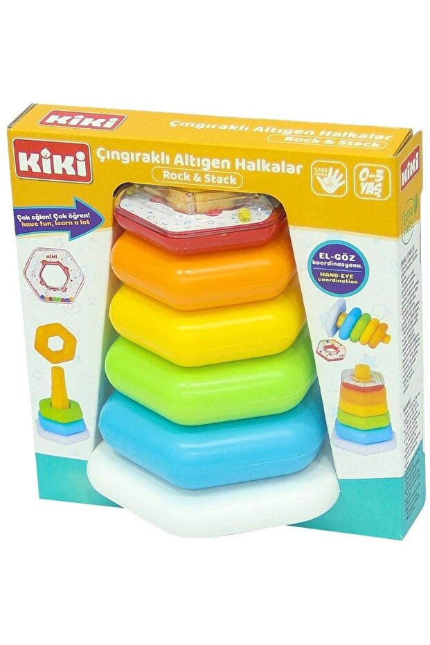 Rattle Colored Hexagonal Rings Educational Intelligence Developer - 3