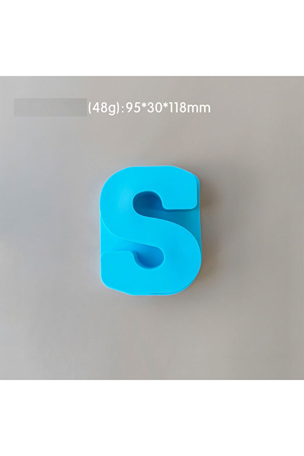 Resin and soap silicone mold medium letter S