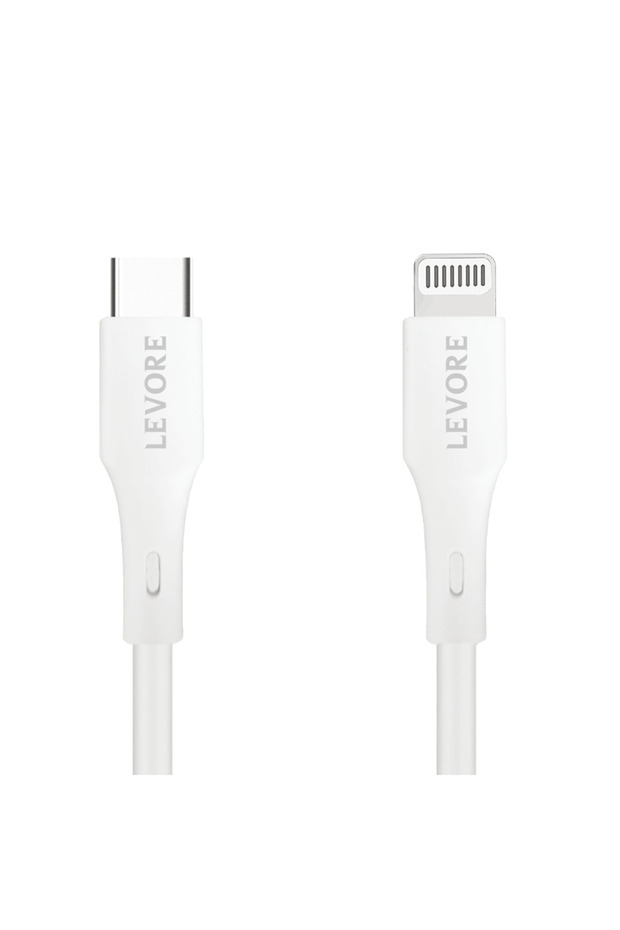كابل USB-C إلى Lightning معتمد من MFI TPE بطول 1.8 متر - أبيض