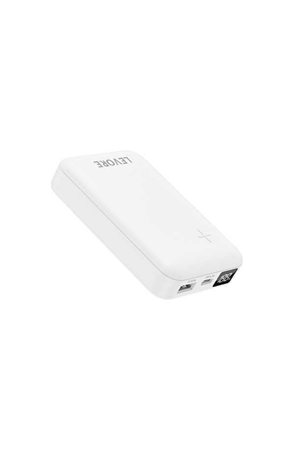 باور بانك 10000 مللي أمبير PD مع منفذين USB - أبيض
