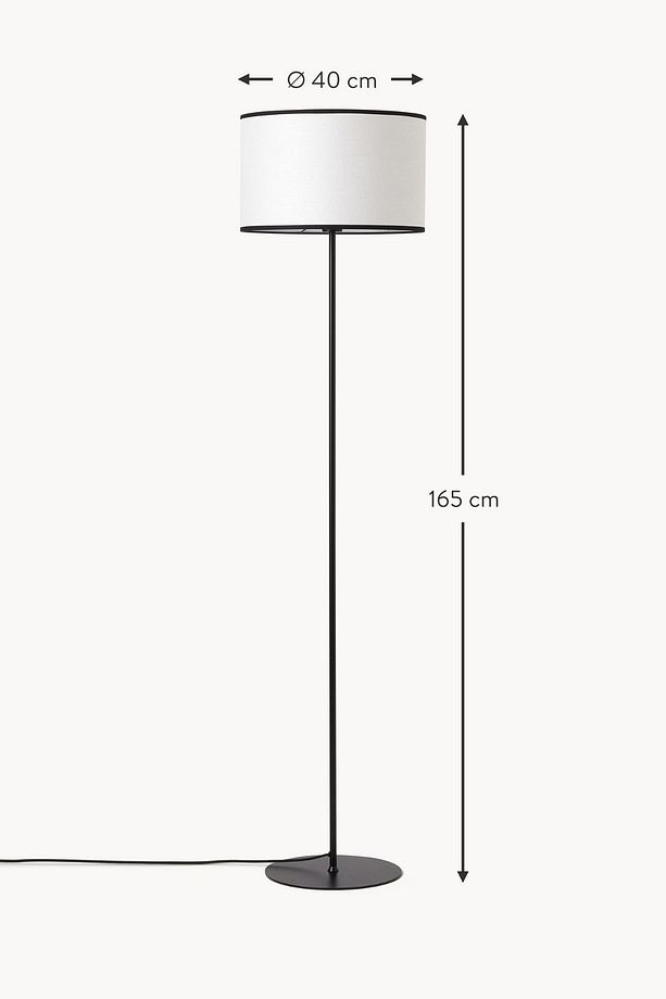 BlackHawk Conic Siyah Tek Ayaklı Metal Lambader - 4