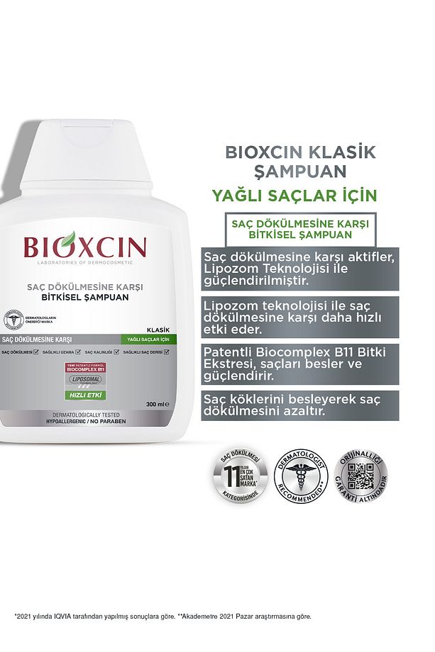 Klasik Yağlı Saçlar Için Şampuan 300 Ml- - 3