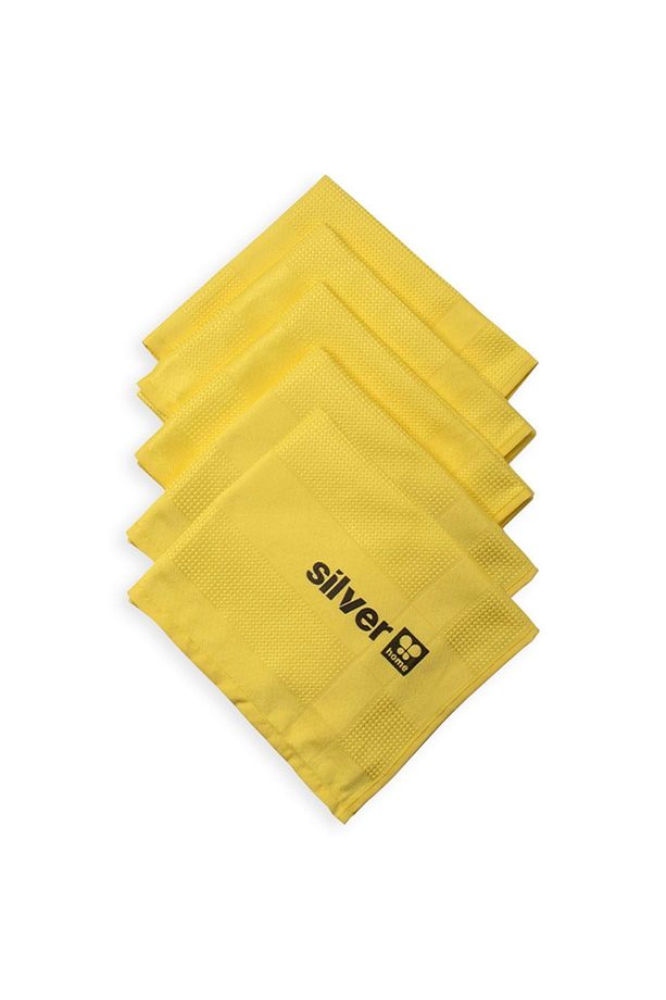 5 Adet Mikrofiber Dekoratif Cam Bezi - Sarı - 1