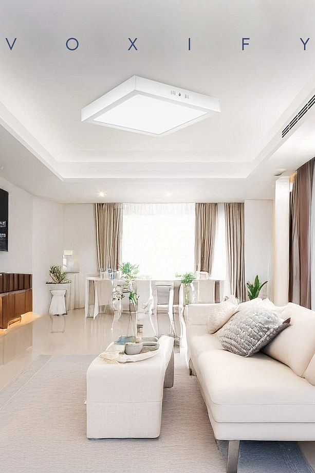 Gün Işığı 3200K Sarı Işık Kare Modern Led Panel Armatür Avize Aplik Tavan Lambası Salon Mutfak Banyo - 3