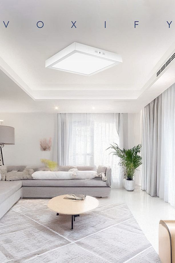 Gün Işığı 3200K Sarı Işık Kare Modern Led Panel Armatür Avize Aplik Tavan Lambası Salon Mutfak Banyo - 5