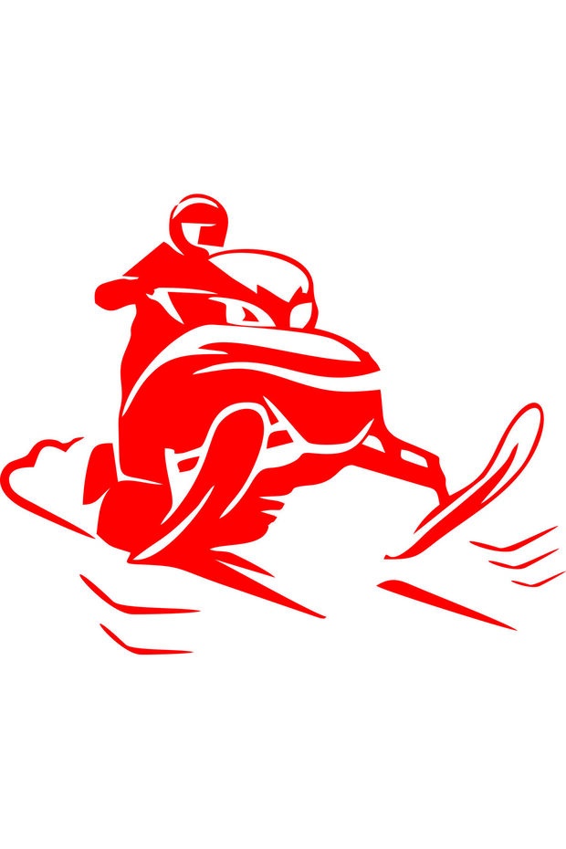 Snowmobile Auto Sticker(16X20 cm)