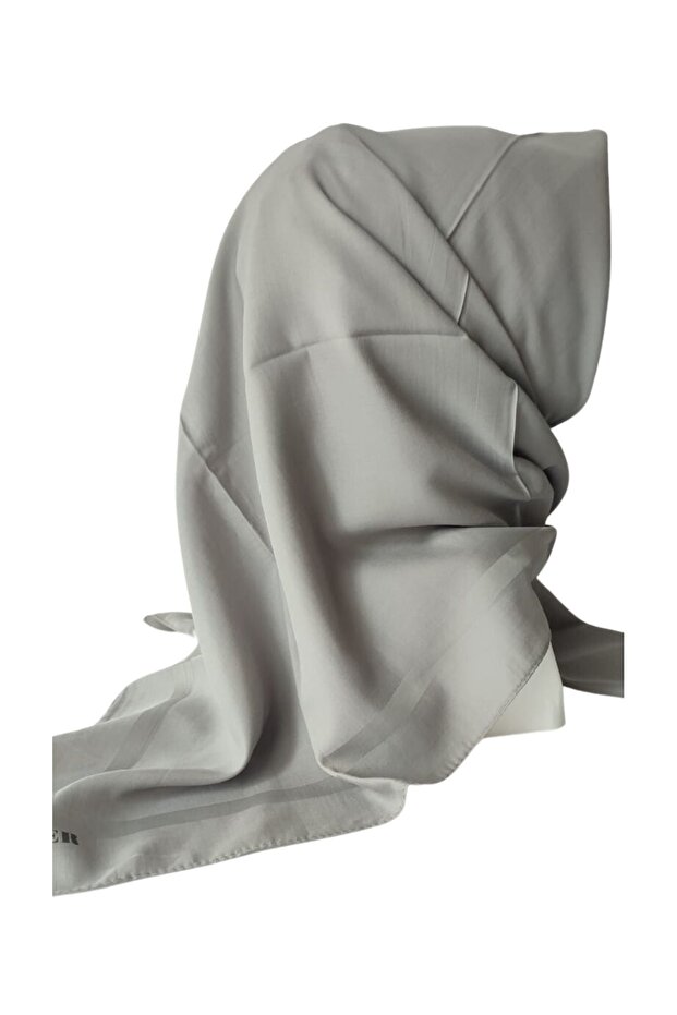 Gray Plain Cotton Scarf 972 - 3