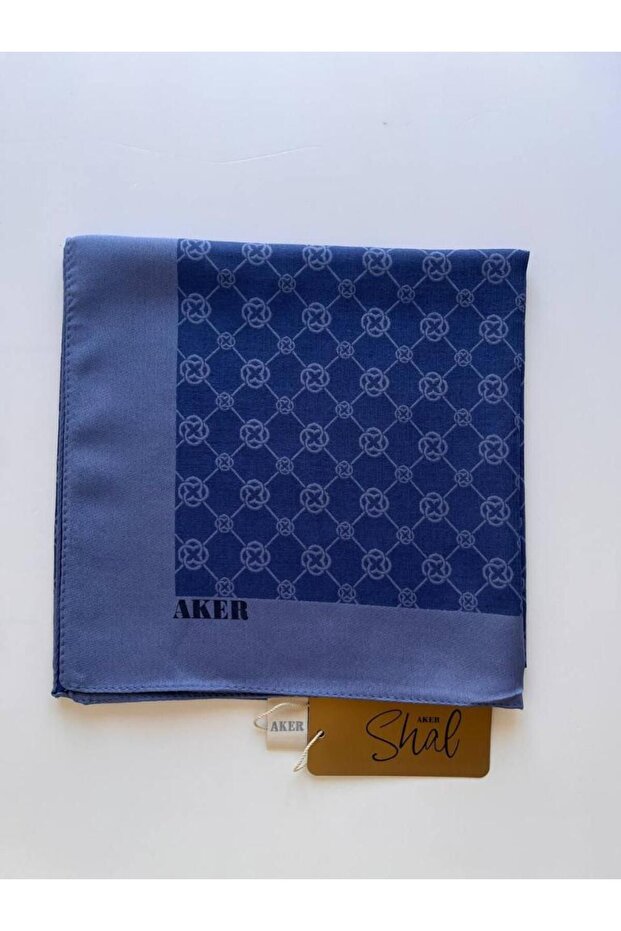 Indigo Elegance Monogram Eşarp - 1