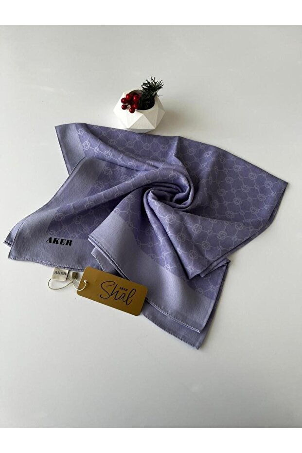 Lavanta Elegance Monogram Eşarp - 1