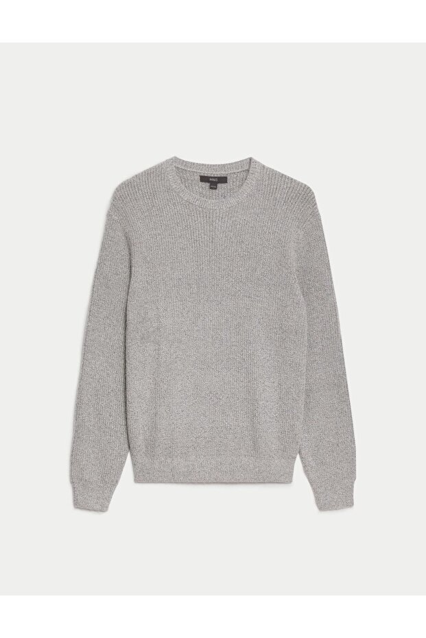 Regular Fit Yuvarlak Yaka Kazak - 5