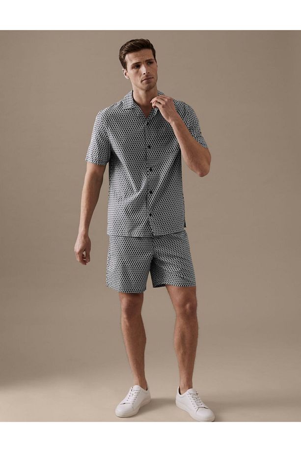 Regular Fit Kısa Kollu Pijama Üstü - 3