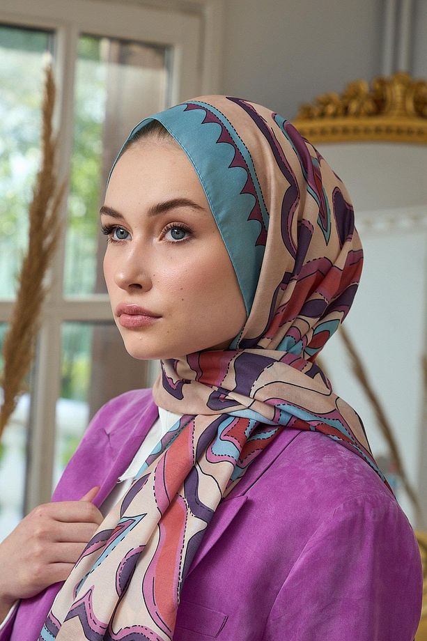 Yaz Işıltısı Koleksiyonu Soft Şal Mavi Menekşe 3045-05 - 3