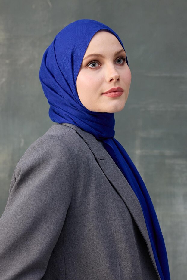Saks 8010-12 - شال جاكار قطني بنمط مموج