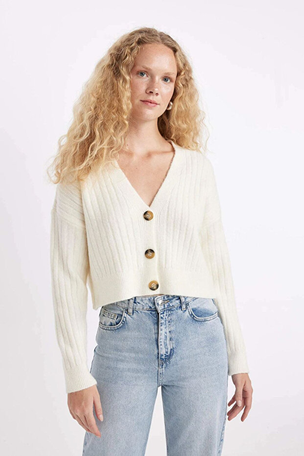 Women's Cardigan R1389Az Ecru