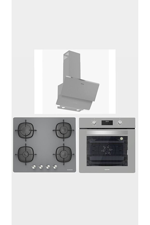 Gri Cam Ankastre Set ( BO6502S02 - CS5436S01 - 3490 Oslo Gri ) - 1